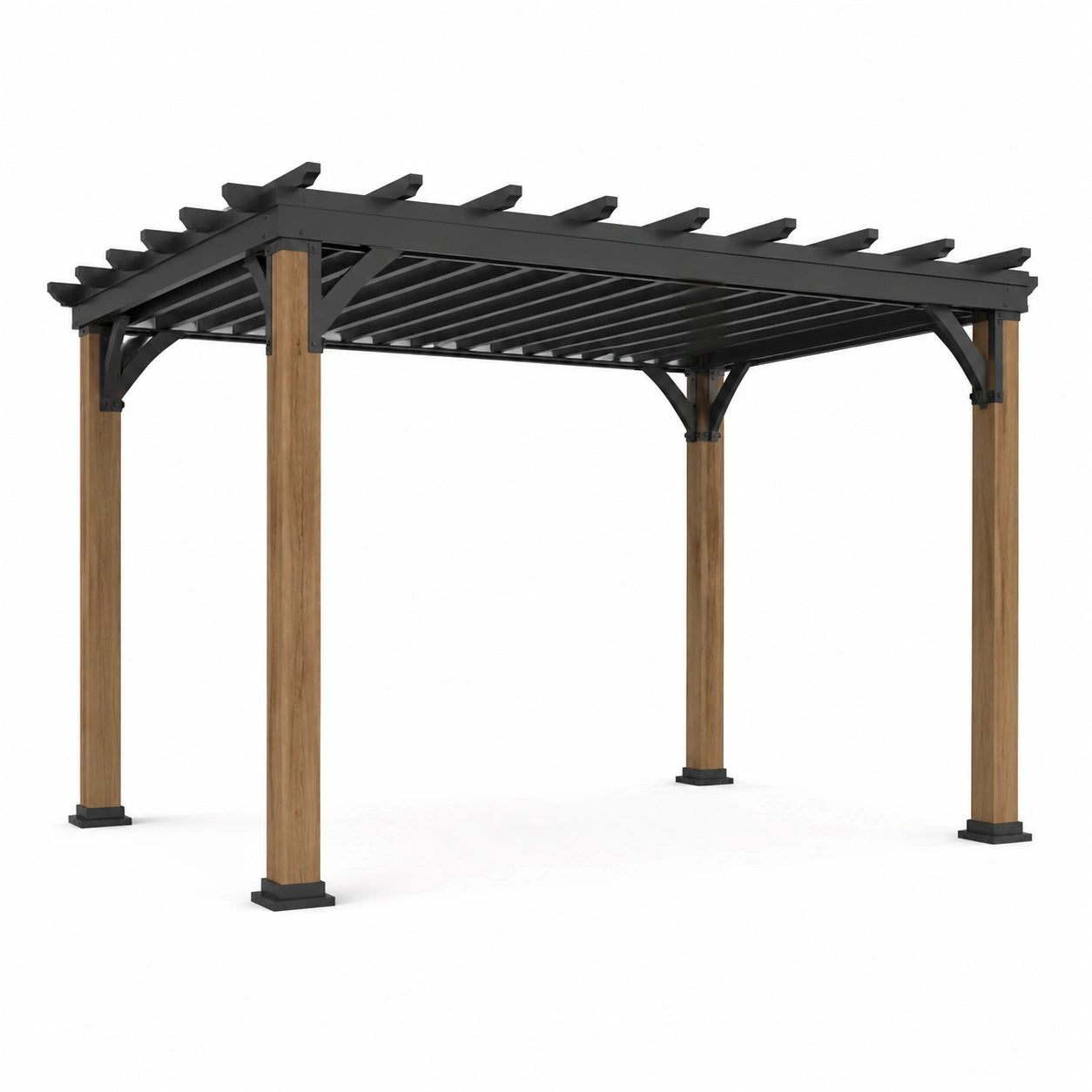 Pergola en aluminium noir 300x400 cm
