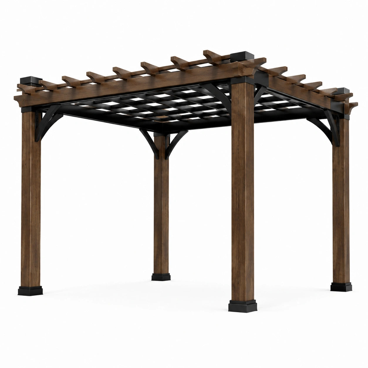 Pergola en aluminium noir 300x300 cm