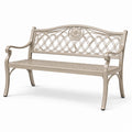 Banc de jardin en aluminium bronzé 128 cm