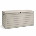 Coffre de rangement en plastique polypropylène gris 120x45x60 cm