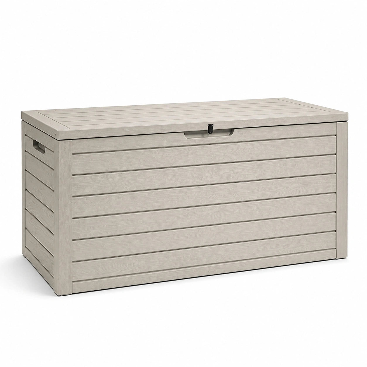 Coffre de rangement en plastique polypropylène gris 120x45x60 cm