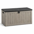 Coffre de rangement extérieur en plastique gris polypropylène