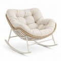 Chaise Adirondack en bois composite brun et teck