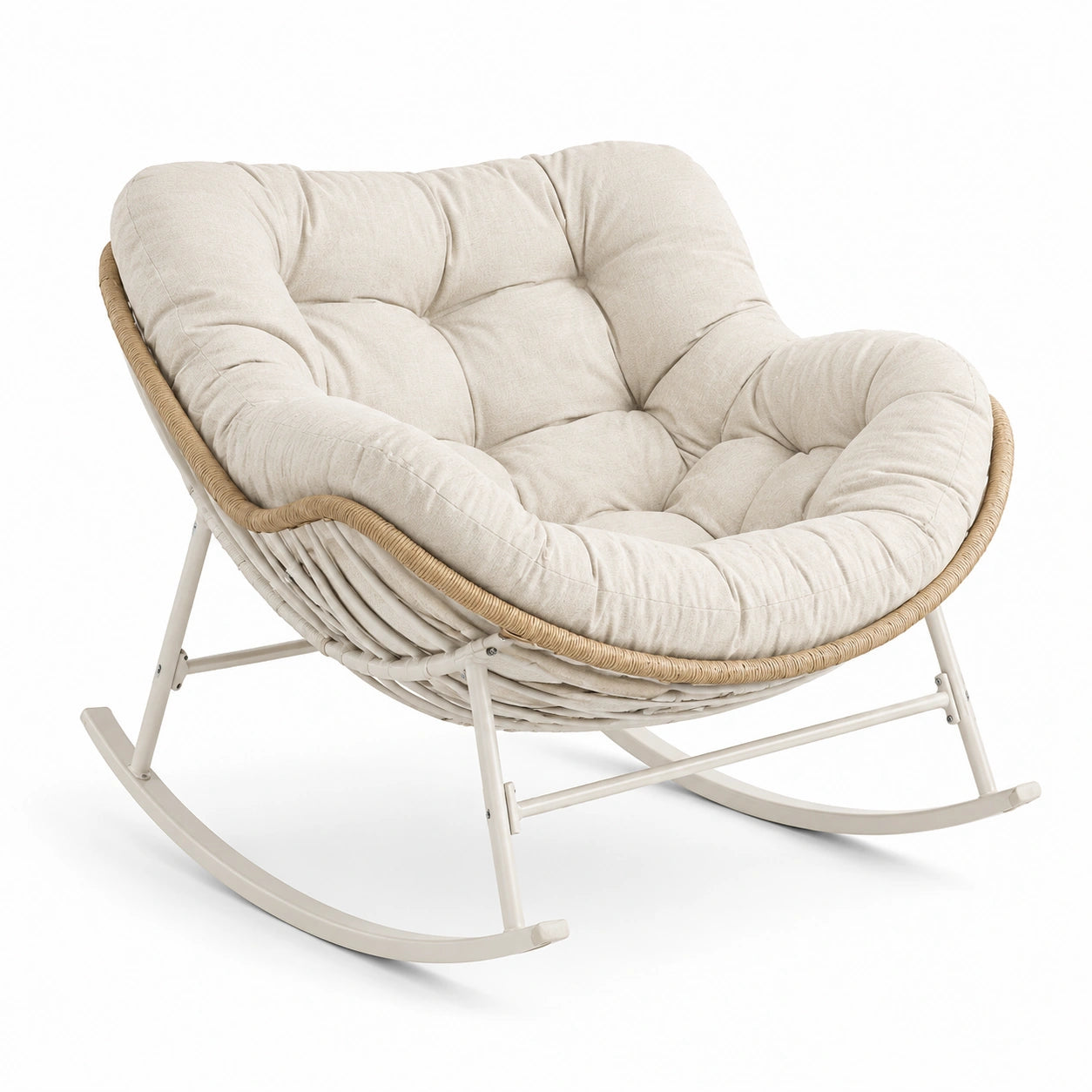 Chaise Adirondack en bois composite brun et teck